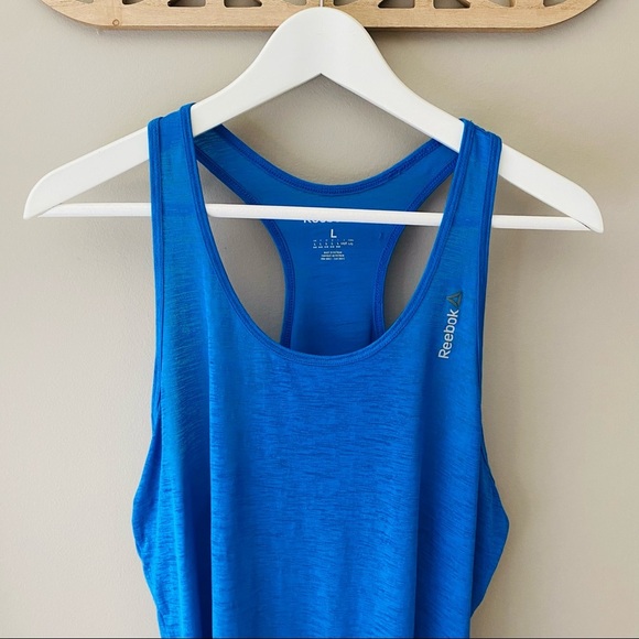 Reebok Speedwick Work Out Tank Top Blue Sz Large - Picture 2 of 10